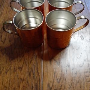 GORGEOUS NEW Baker.Hart & Stuart Copper Mugs Set of 4.
